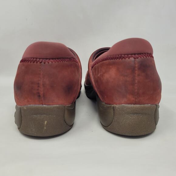 Dansko Clogs EU38 US8 Red Suede Maroon Wedge Professional Slip On 5403887800 - Picture 8 of 11